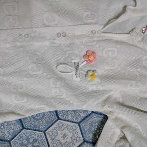 White Mesh Sheer Shirt
