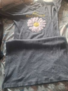 Gray Top & Bottom Set