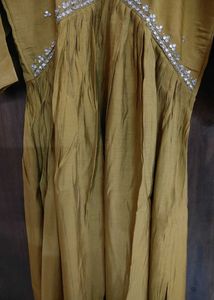 Elegant Mustard Anarkali Dress