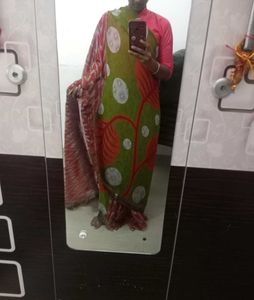 New without Blouse Leaf 🌿 Design Saree