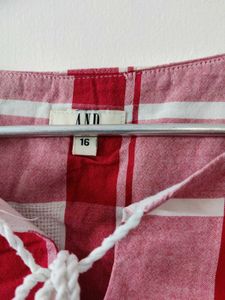 Red &amp; White Plaid Top