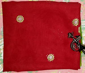 Women Beautiful Maroon Sareewith Blouse