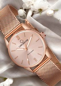 Carlington Rose Gold Watch