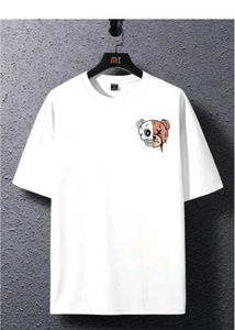 Printed Men White Tshirt