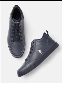 U.S. Polo Assn. Men Navy Blue Solid Sneakers