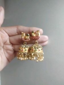 Temple Jhumka Earrings
