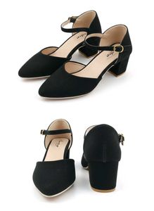 Elegant Black Ankle Strap Flats