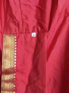 Festive Red Cotton Dhoti