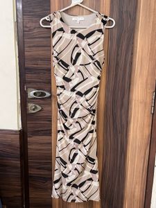 Abstract Print Midi Dress