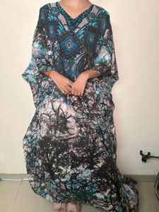 Boho Print Kaftan Dress
