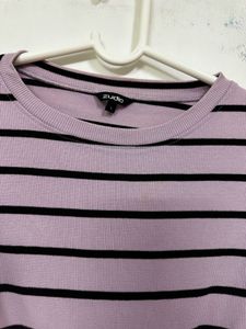 Striped Long Sleeve Crop Top