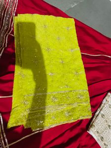 Navratri Style Red Lehenga Set