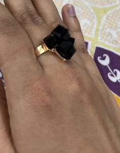 Black Cubes Ring