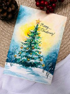 Handpainted Christmas Card