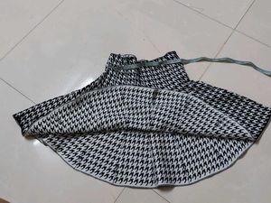 Black Check Skirt