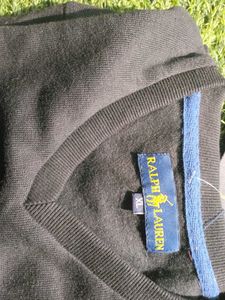 XL Ralph Lauren Black V-Neck Sweater