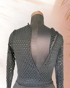 Black sheer net bodysuit