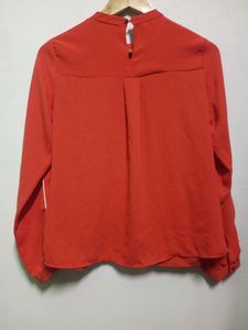 Allen Solly Orange Top With White Strips Women