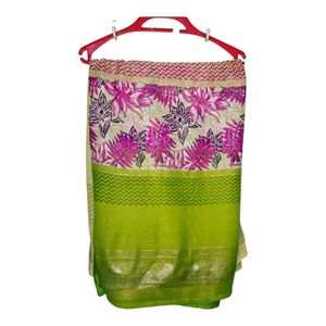 Beautiful Multicolor Saree With Border