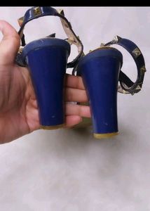 Studded Navy Heels