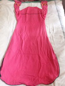 Pink Embroidered Kurta