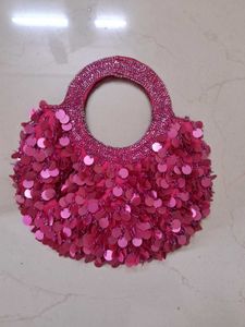 Pink Sequin Handbag
