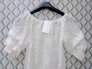 New With Tag Korean Ruccled Puff Print Top