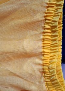 Yellow Skirt with Silver Trim