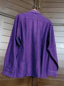 Van Heusen Men Regular Fit Purple Wedding Shirt