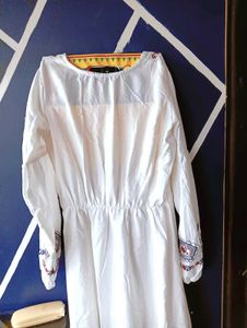 White Embroidered Dress