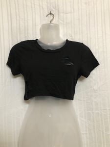 Black Stylish Crop Top