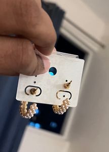 Pearl Hoop Earrings💎