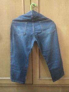 Denim Mid Calf Length Pant