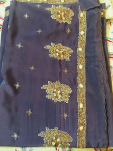 pure crepe kashmiri embroidered saree