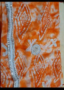 Beautiful Textured Beads Work Saree
