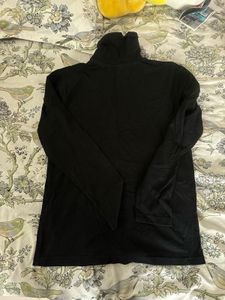unisex Black Turtleneck Top