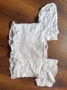 Cute pure white Two-Piece Set