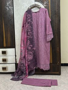 Embroidered Cutwork Suit