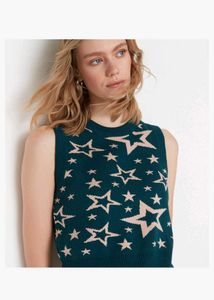 Star Pattern Sleeveless Sweater