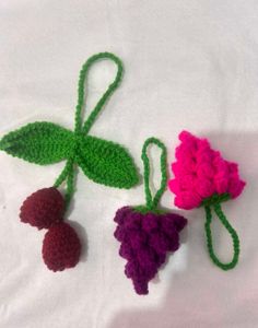 3 piece Crochet charms