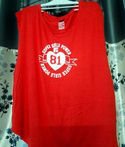MTV Red Graphic Tank Top