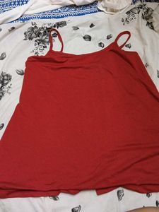 Red Lace-Up Tank Top