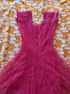 Pink Embellished Anarkali Dress