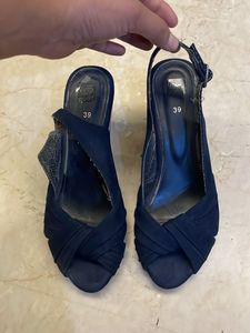 Size 39 Dark Blue Heels-3 inch