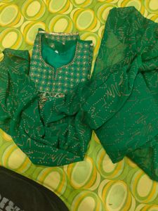 Green Suit With Full Patiyala Salwar