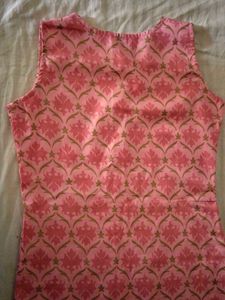 Pink Floral Sleeveless Top