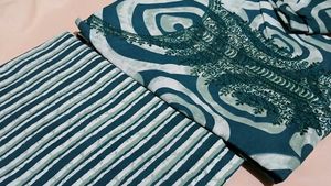 Pretty Printed Suit Material For Women💚✨️
