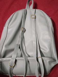 Gray Quilted Backpack