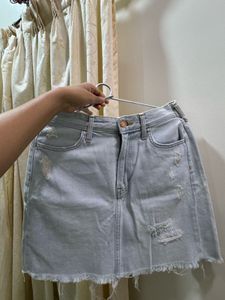 Light Wash Denim Skirt