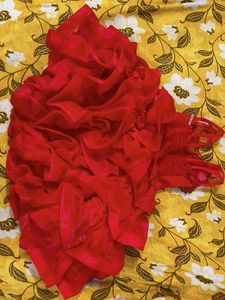 Red party wear frock